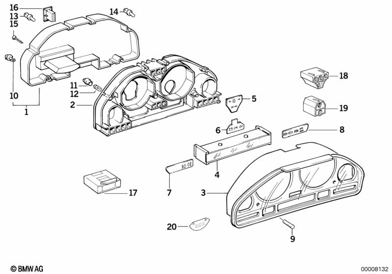 Genuine BMW 62148375004 E34 Gear Position Indicator (Inc. 525tds, 525td & 520i) | ML Performance EU Car Parts