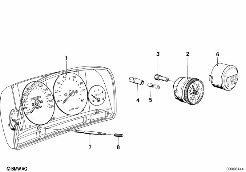 Tachometer/clock