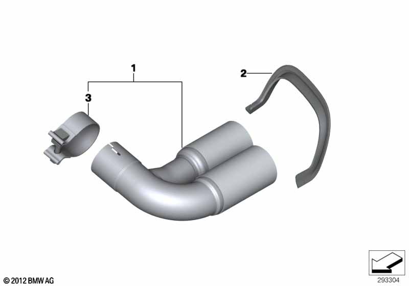 Genuine BMW 18302327683 F32 Muffler Clamp D=63.5mm (Inc. 428iX, Cooper D & X3 18d) | ML Performance UK Car Parts
