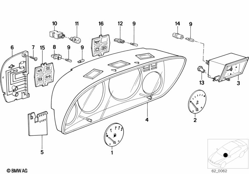 Genuine BMW 62131366784 E21 Petrol Gauge (Inc. 320, 318i & 315) | ML Performance EU Car Parts
