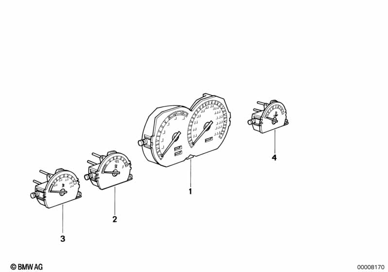 Genuine BMW 62121383321 E31 Speedometer/Rev. Counter KM/H (Inc. 850Ci) | ML Performance EU Car Parts
