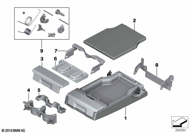 Genuine BMW 52207442723 F06 Cover F Cup Holder COGNAC (Inc. ALPINA B6, 640iX & 640d) | ML Performance UK Car Parts