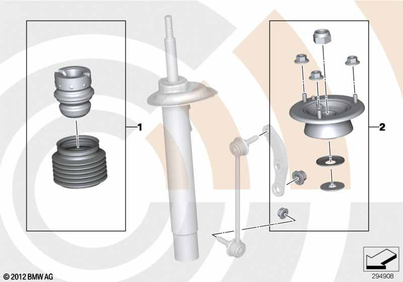 Repair kits for shock absorbers, rear