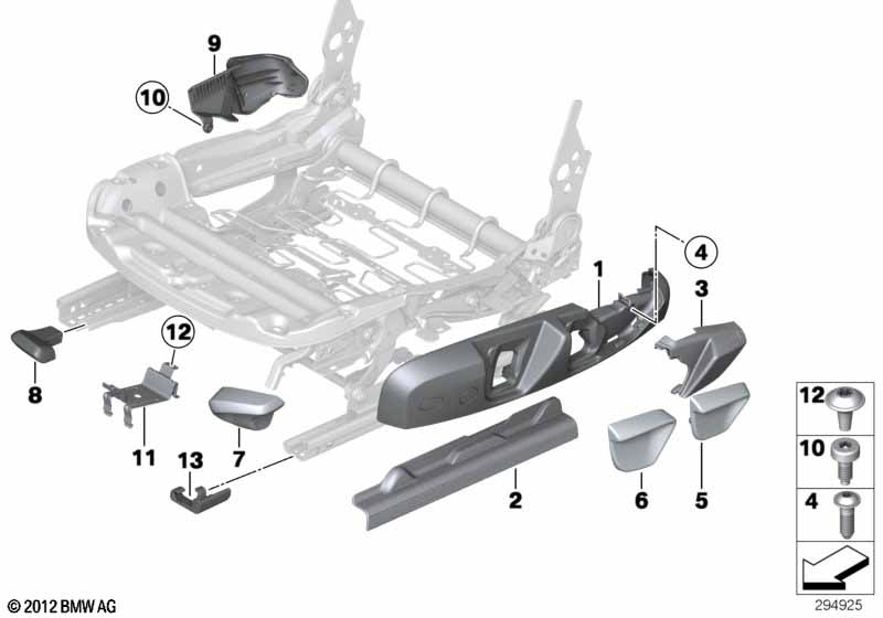 Genuine BMW 52107315579 F22 F21 Cover, Belt Catch Left OYSTER (Inc. 435i, 440iX & 220dX) | ML Performance UK Car Parts
