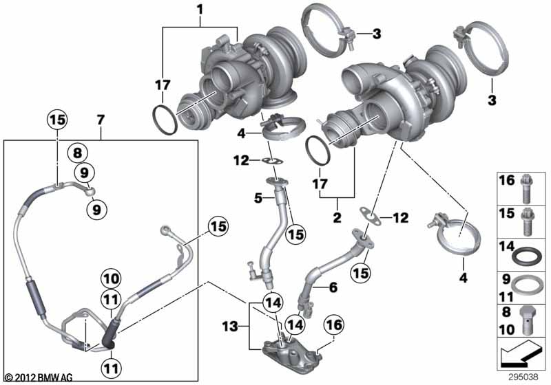 Genuine BMW 11657848115 E70 E71 Exch. Turbo Charger ZYL. 1-4 (Inc. X5 M & X6 M) | ML Performance UK Car Parts