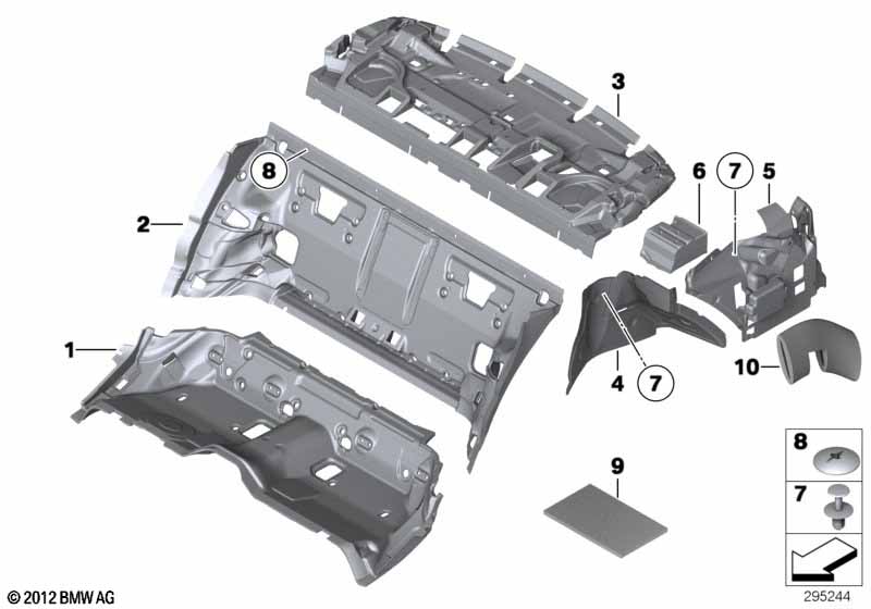Genuine BMW 51489113245 F02 F01 Sound Insulating Front Trunk Panel (Inc. 760i, 730Li & 740Li) | ML Performance EU Car Parts