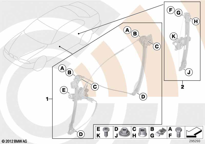 Mounting hardware kit, power window