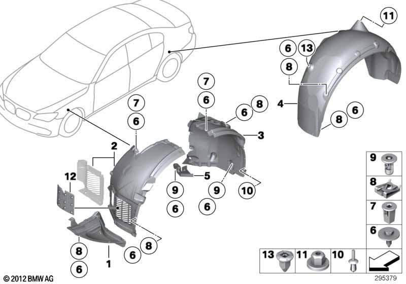Genuine BMW 51717302377 Wheel Arch Cover, Front Section, Lft Frt | Duco Car Parts UK Car Parts