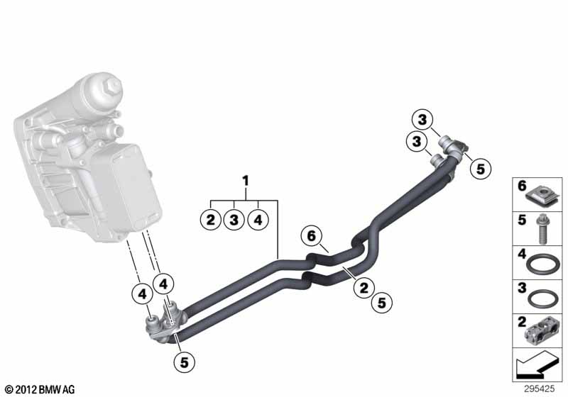 Transmission oil cooler line