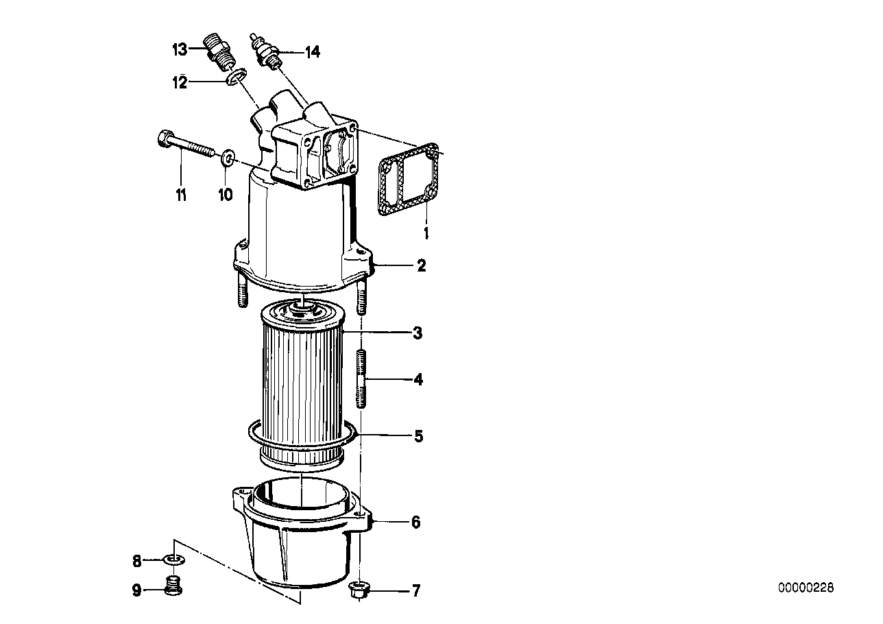 Genuine BMW 11421287478 E30 E28 Oil Filter Head PUROLATOR (Inc. 324d & 524d) | ML Performance UK Car Parts