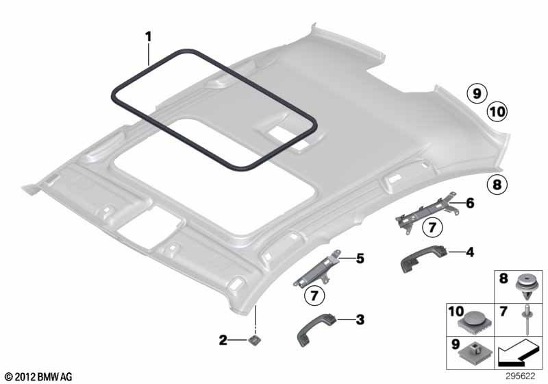 Mounting parts, roof antenna