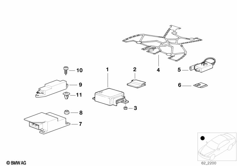 Genuine BMW 65776940191 E31 E67 E38 Control Electronics, Seat Occupancy (Inc. M3, 750i & 316Ci) | ML Performance EU Car Parts