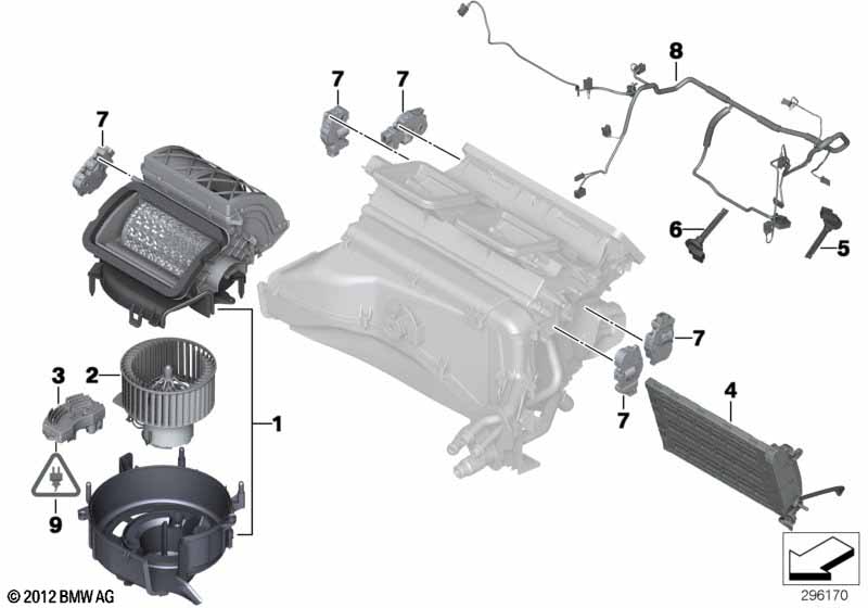 Genuine BMW 64119244083 F25 F26 Blower Housing (Inc. X4 35iX, X3 20dX & X4 28iX) | ML Performance EU Car Parts