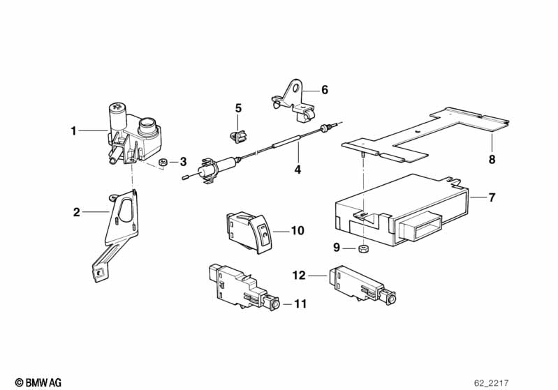 Genuine BMW 65718380084 E38 Bowden Cable F Cruise Control (Inc. 740i, 740iLP & 735i) | ML Performance UK Car Parts