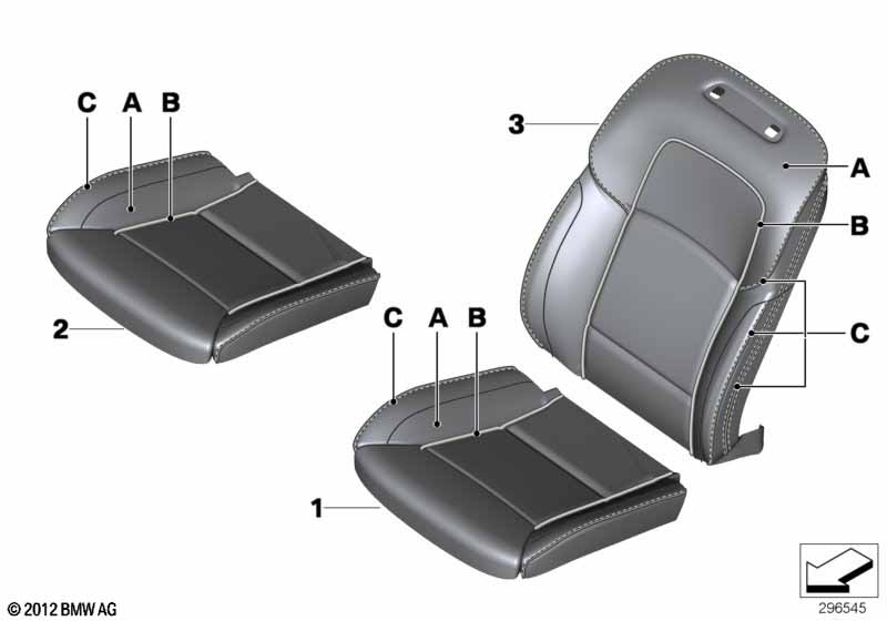 Genuine BMW 52107984396 F01 F10 F07 Cover For Comfort Seat, Leather INDIVIDUAL (Inc. 535dX, Hybrid 7L & 750Li) | ML Performance EU Car Parts