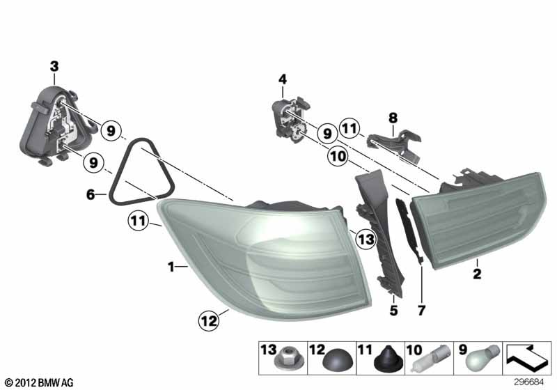 Genuine BMW 63217313046 F31 Trim Cover For Driprail, Right (Inc. 328iX, 320iX & 320i) | ML Performance EU Car Parts