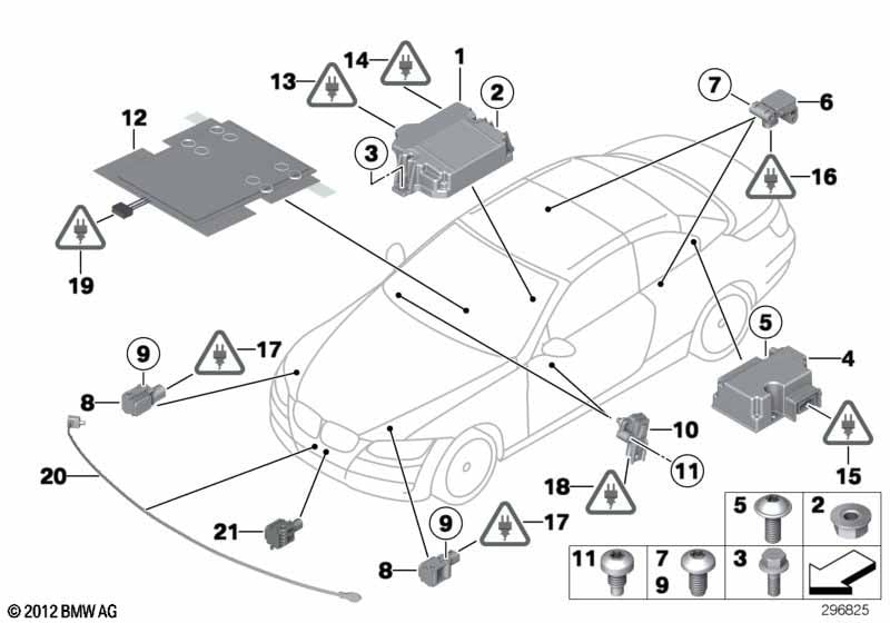 Electric parts airbag