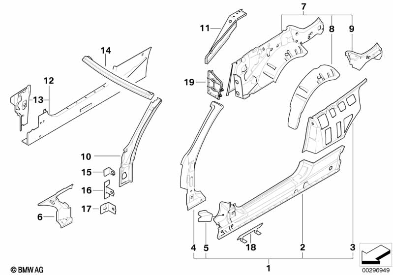 Genuine BMW 41007179556 E93 Crash Reinforcement, Right (Inc. M3, 320d & 335i) | ML Performance EU Car Parts