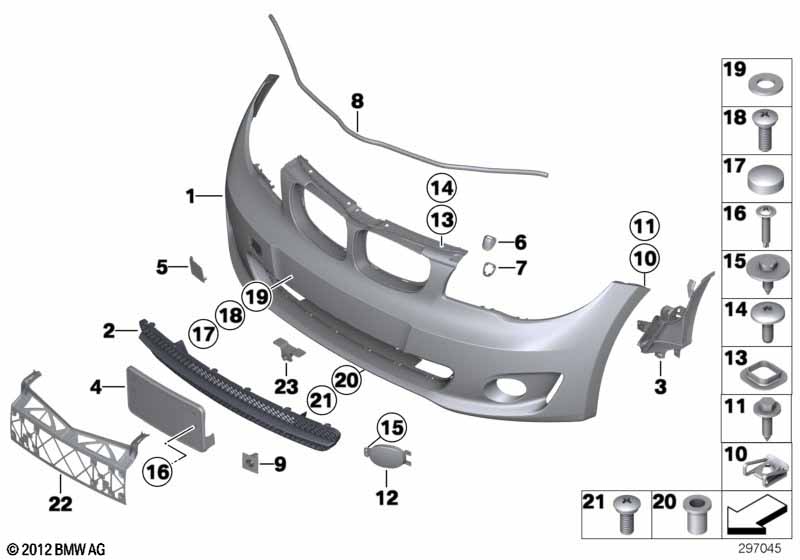 Genuine BMW 51117313026 E82 E88 Flap, Towing Eye, Primed (Inc. 125i) | ML Performance UK Car Parts