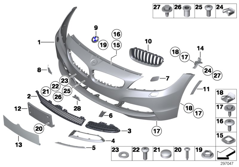 Genuine BMW 51137181547 E89 Grille Left ALU MATT (Inc. Z4) | Duco Car Parts UK Car Parts