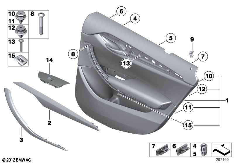 Genuine BMW 51422992914 E84 Door Lining Leather Rear Right OYSTER (Inc. X1 23dX, X1 20i & X1 25dX) | ML Performance UK Car Parts