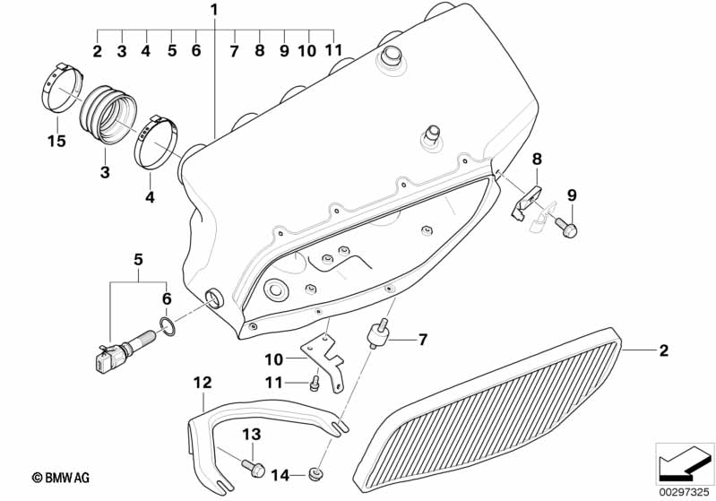 Intake unit / filter element