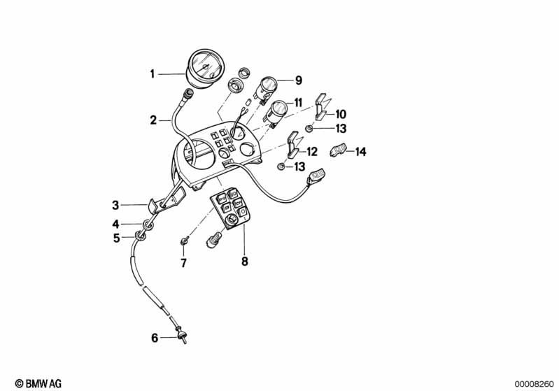 Genuine BMW 62122315115 Speedo Cable (Inc. R 100 GS) | ML Performance UK Car Parts