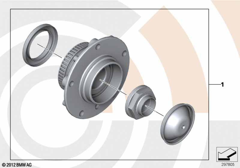 Kit, wheel bearing, front / Value Line