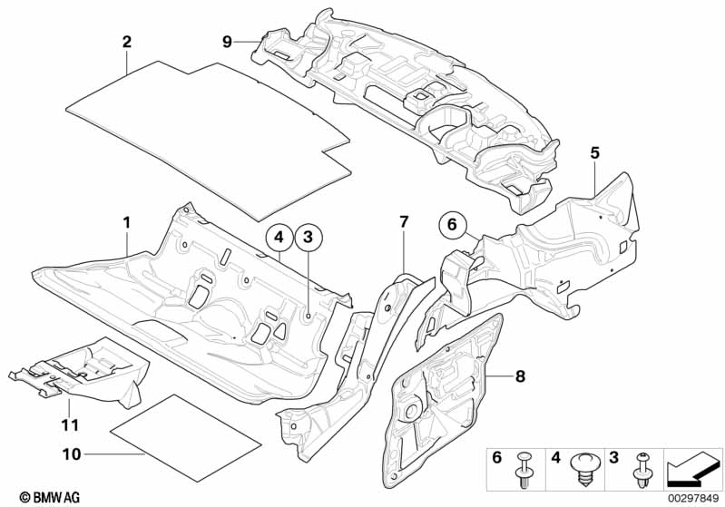 Sound insulating rear