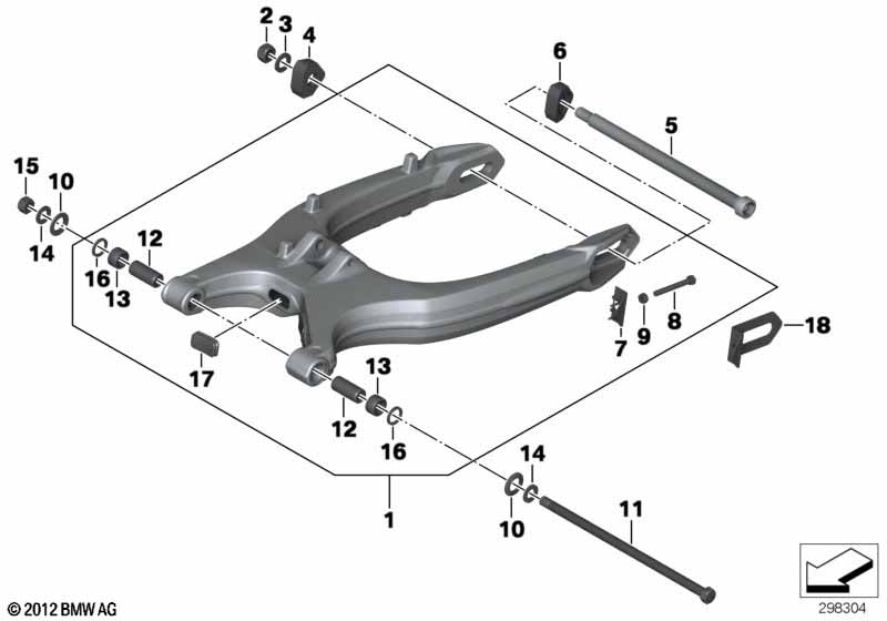 Rear wheel swinging arm