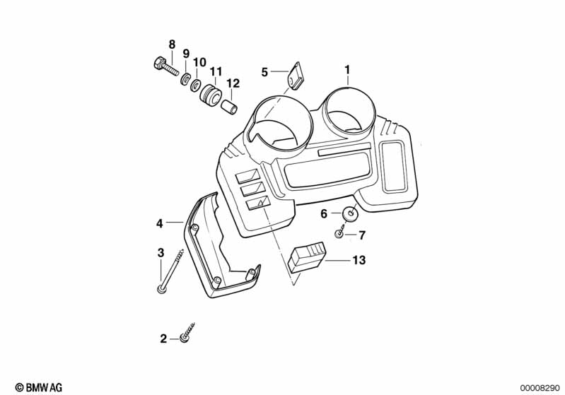 Dashboard mounting parts