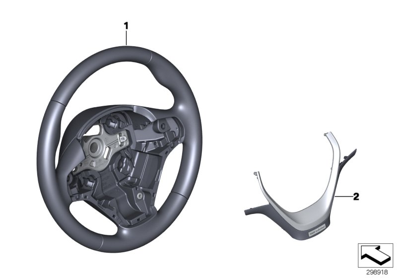 Individual Sport steering wheel, leather