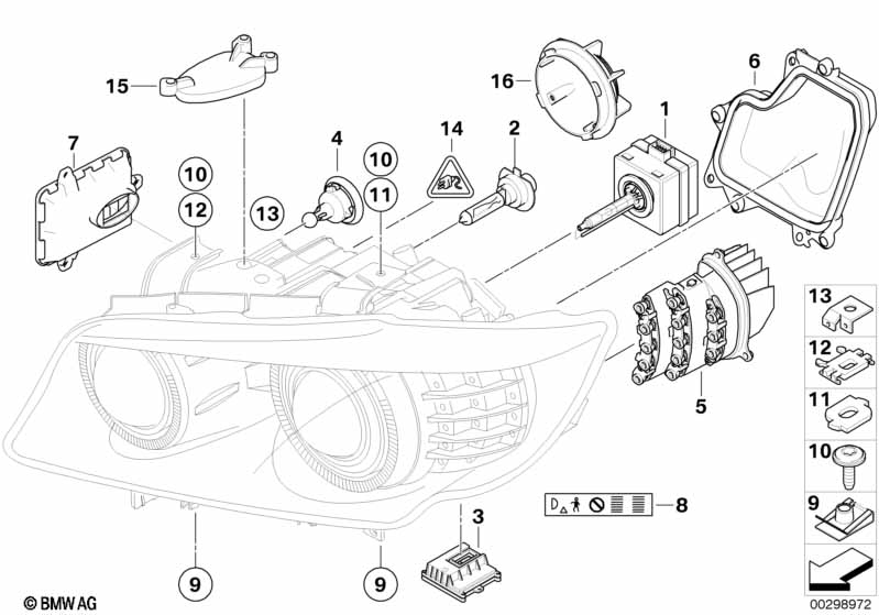 Genuine BMW 63127245816 E90 E91 Turn Signal Led, Right USA (Inc. 335xi, 335i & 335d) | ML Performance EU Car Parts