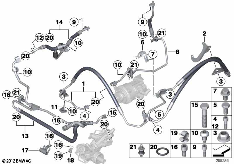 Power steering/oil pipe/dynamic drive