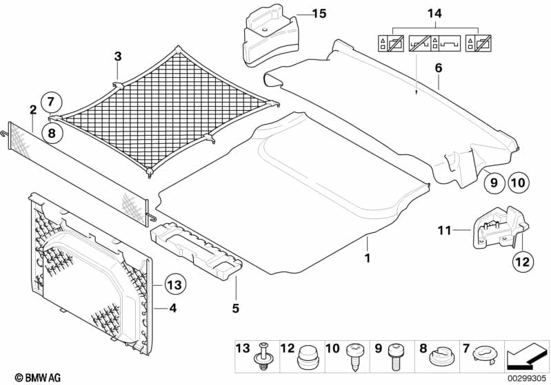 Trim panel, trunk floor