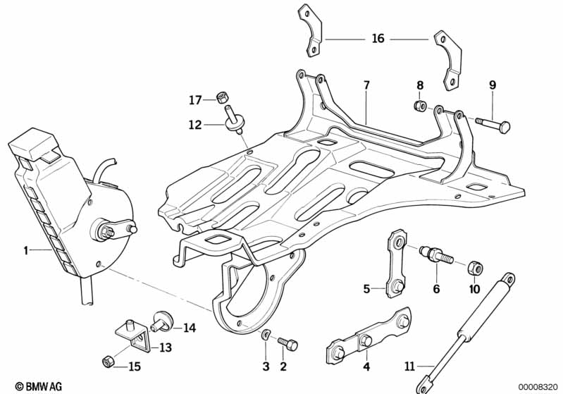 Genuine BMW 63121970565 E31 Left Supporting Plate (Inc. 840i, 850Ci & 840Ci) | ML Performance EU Car Parts