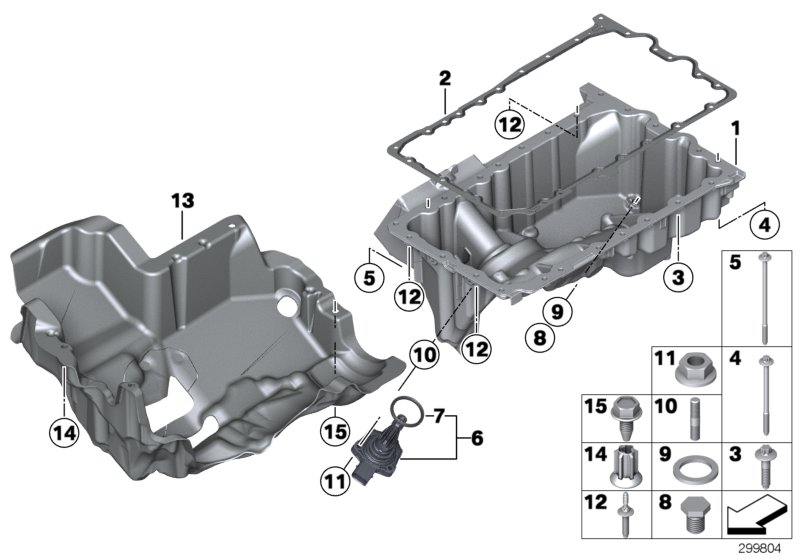 Genuine BMW 11137603638 F11 F10 Oil Pan (Inc. 528iX) | ML Performance UK Car Parts