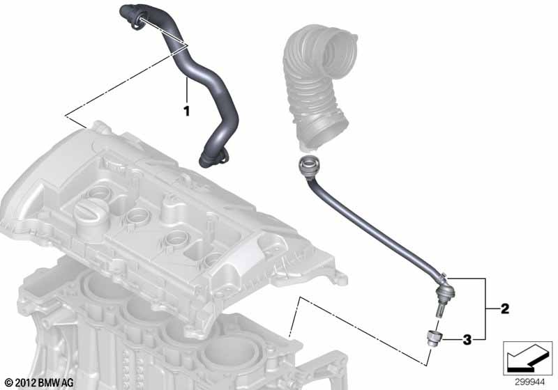 Genuine BMW 11157632332 R56 Vent Pipe (Inc. One, Cooper ALL4 & Cooper) | ML Performance UK Car Parts