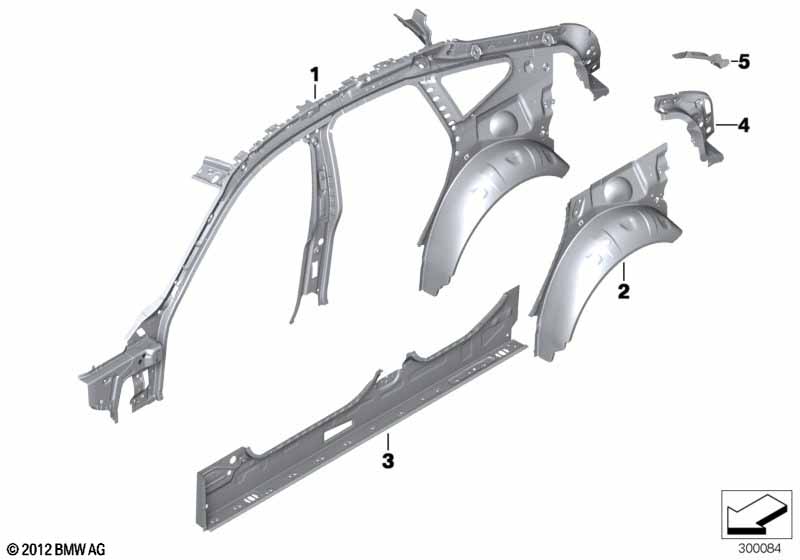 Side frame section, inner