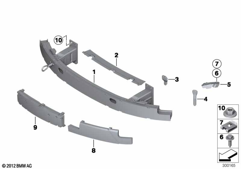Genuine BMW 51117008830 E63 E64 Mount, Lateral, Bumper, Front Right (Inc. 650i, 645Ci & M6) | ML Performance UK Car Parts
