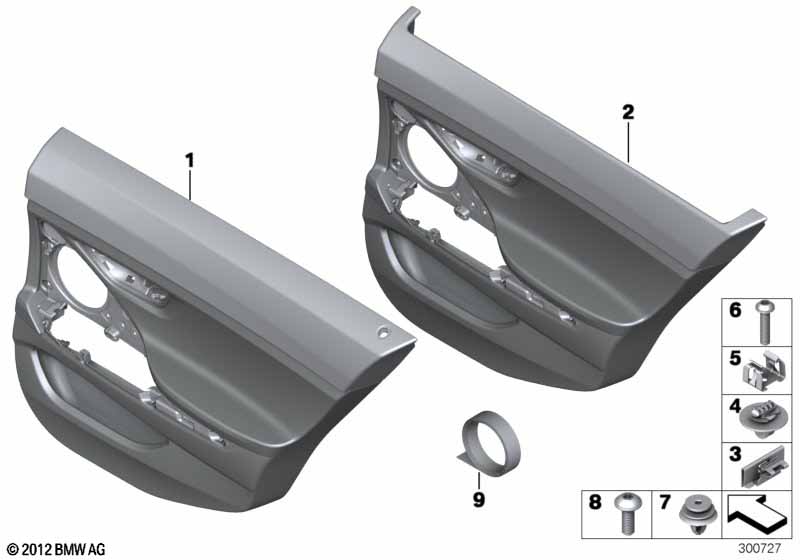 Door trim, rear