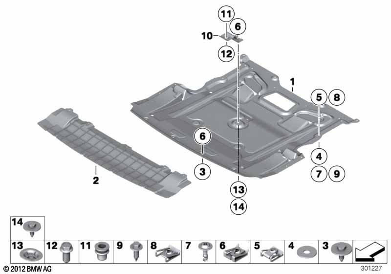 Genuine BMW 51757185113 Engine Comp. Shield., Underride Prot. (Inc. 740i, 530d & 760LiS) | ML Performance EU Car Parts