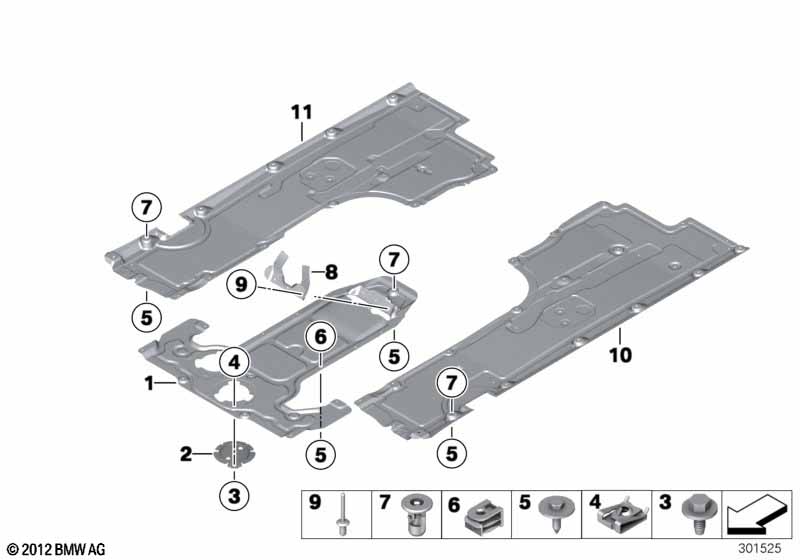 Underbody cover, front