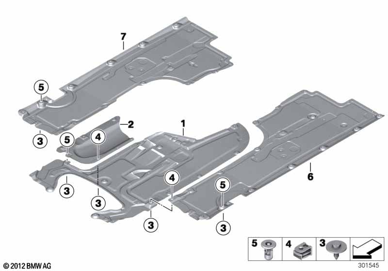Underbody cover, front