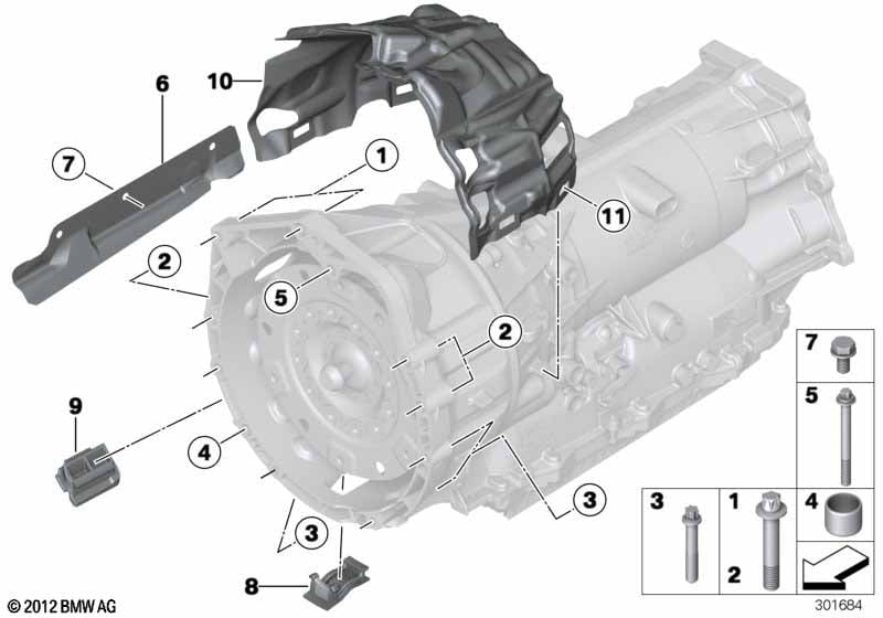 Gearbox mounting parts