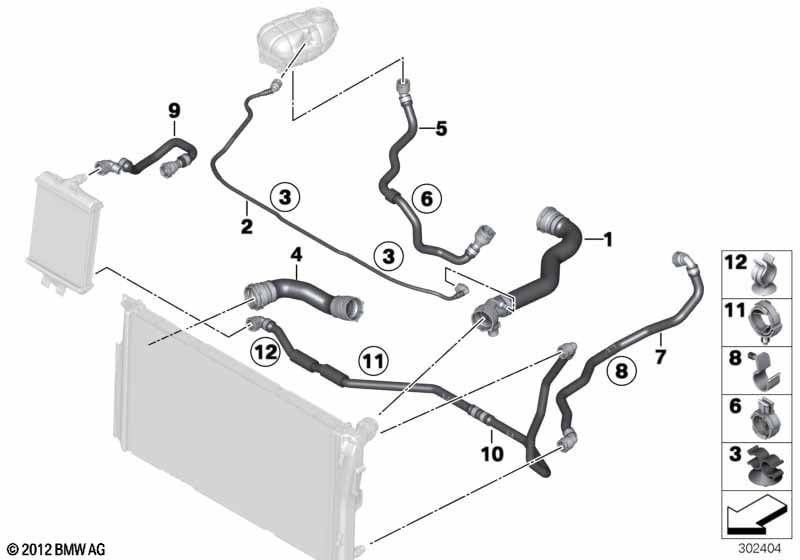Cooling system coolant hoses
