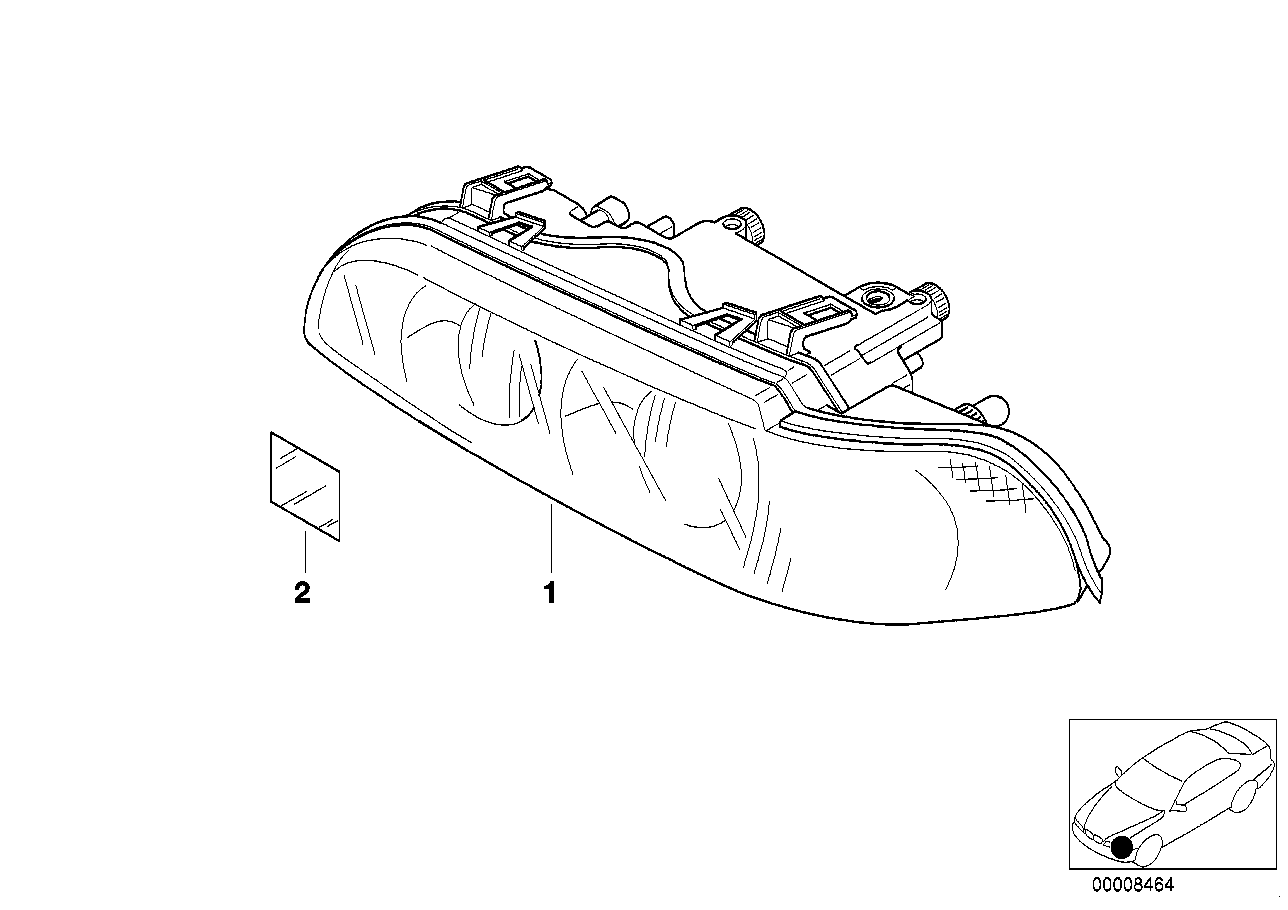 Genuine BMW 63126900200 E39 Headlight Right (Inc. 540i, 530i & 528i) | ML Performance UK Car Parts
