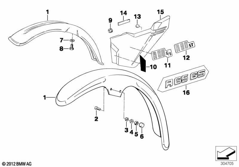 Genuine BMW 46631242203 Battery Cover Left Prime Coated (Inc. R 80 G/S) | ML Performance EU Car Parts
