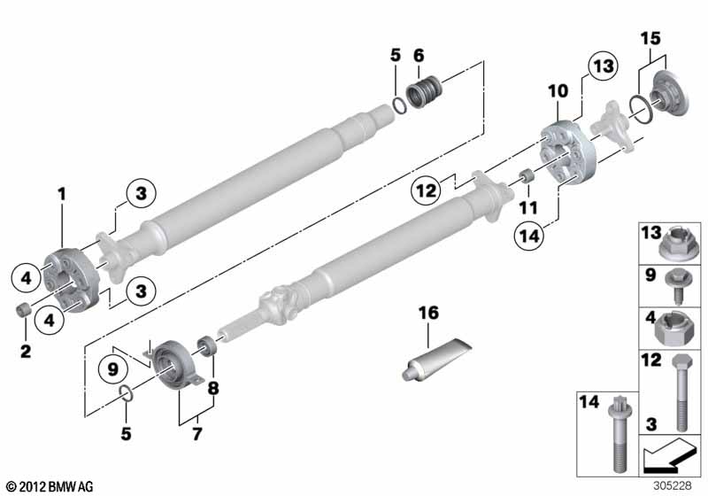 Genuine BMW 26118488058 G20 Center Mount, Aluminium (Inc. 330d) | ML Performance UK Car Parts