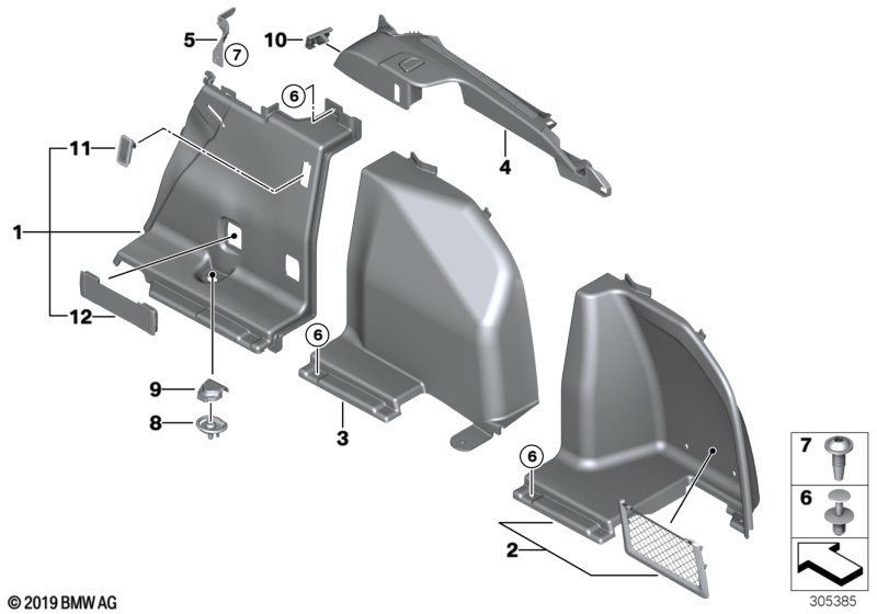 Right TRUNK TRIM